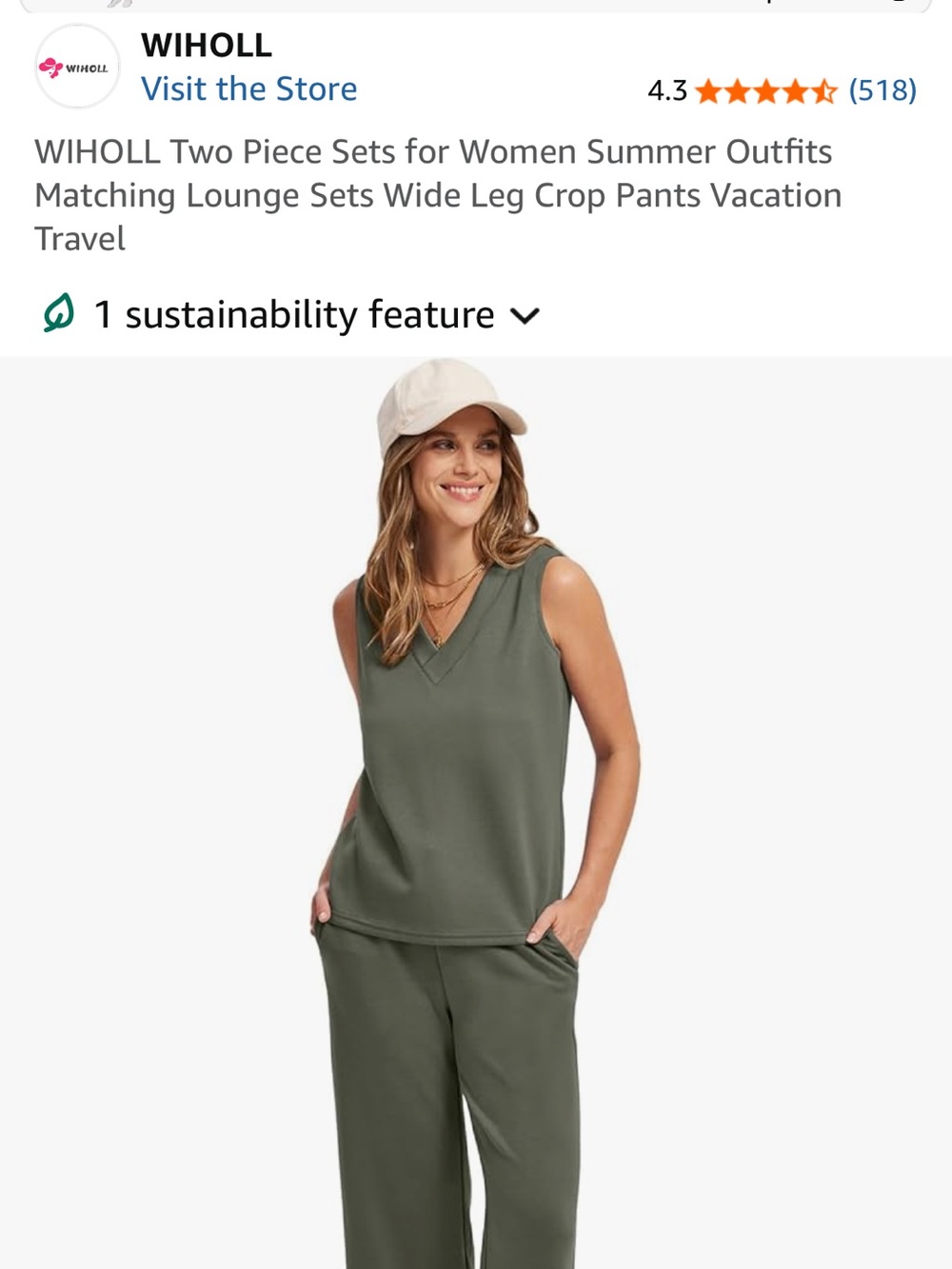 Sleeveless top and crop pant set